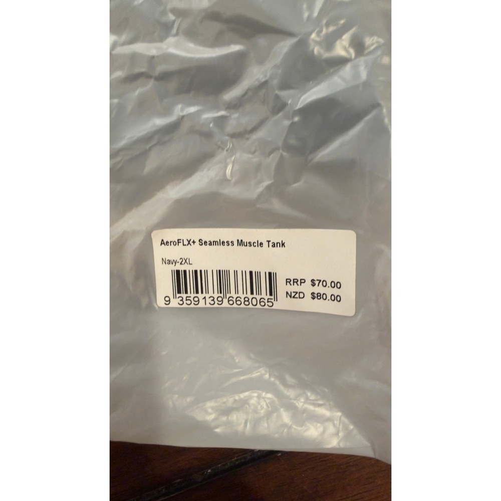 LSKD AeroFLX+ Seamless Muscle Tank Navy 2XL Mens Training Gym New NWT - Picture 6 of 16